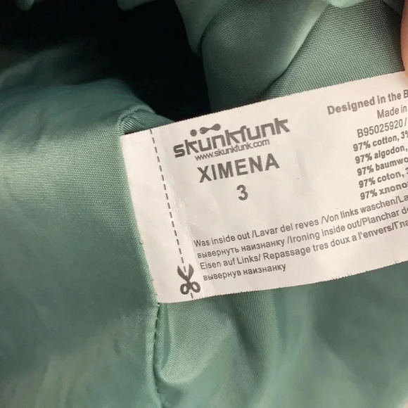 SKUNKFUNK  Ximena Green Windbreaker Jacket Size Large - Picture 9 of 9